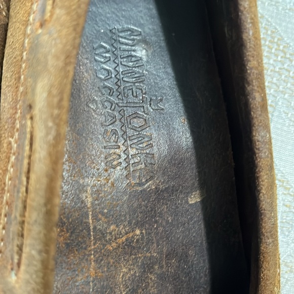 Minnetonka Chestnut Suede Brushed Suede Driving Moccasins Loafers Size 11.5 - Picture 4 of 15
